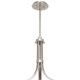 Eggplant Faux Silk 36wide Triple Shade Pendant