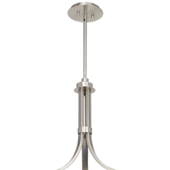 Eggplant Faux Silk 36wide Triple Shade Pendant