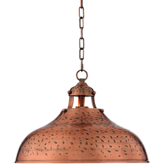 Essex 16wide Dyed Copper Metal Pendant Light
