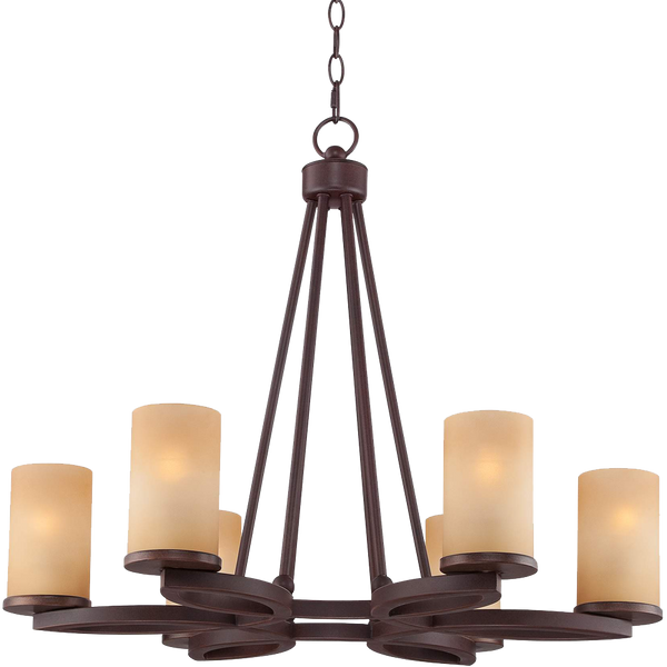 Fairport 6 Light 28wide Bronze Chandelier