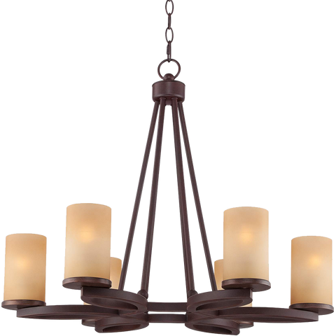 Fairport 6 Light 28wide Bronze Chandelier