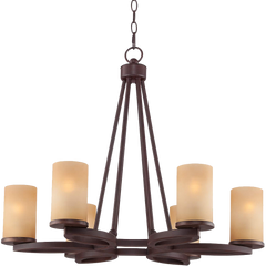 Fairport 6 Light 28wide Bronze Chandelier