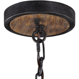 Feiss F3040 8wow Lorenz 8 Light Chandelier In Weathered Oak Wood