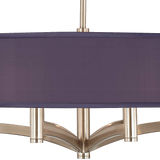 Orange Faux Silk Ava 6 Light Bronze Pendant Chandelier