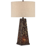 Possini Euro Design Lorin Mosaic Tile Nightlight Table Lamp