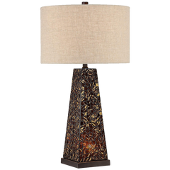 Possini Euro Design Lorin Mosaic Tile Nightlight Table Lamp