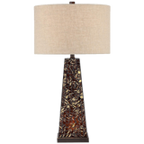 Possini Euro Design Lorin Mosaic Tile Nightlight Table Lamp