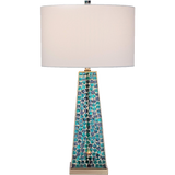 Possini Euro Design Lorin Mosaic Tile Nightlight Table Lamp