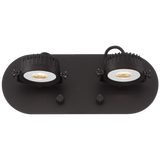 Spotlight Plug In Led Brown Two Head Wall Lamp