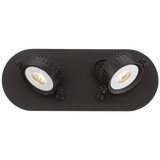 Spotlight Plug In Led Brown Two Head Wall Lamp