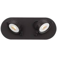 Spotlight Plug In Led Brown Two Head Wall Lamp