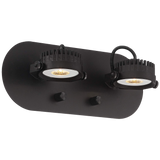 Spotlight Plug In Led Brown Two Head Wall Lamp
