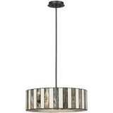 Tiffany Style 20wide Striped Art Glass Pendant Light