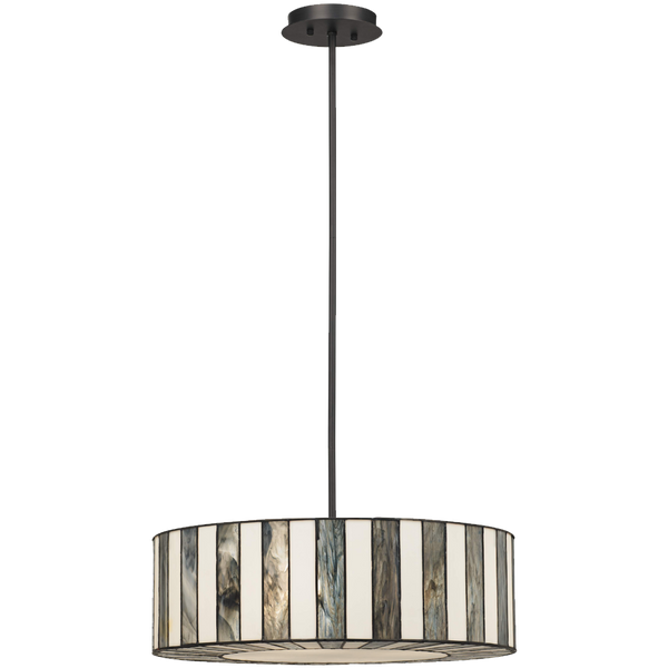 Tiffany Style 20wide Striped Art Glass Pendant Light