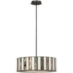 Tiffany Style 20wide Striped Art Glass Pendant Light