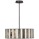 Tiffany Style 20wide Striped Art Glass Pendant Light
