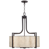 Wilson English Bronze 26wide Mica Shade Pendant Light