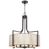 Wilson English Bronze 26wide Mica Shade Pendant Light