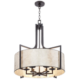 Wilson English Bronze 26wide Mica Shade Pendant Light