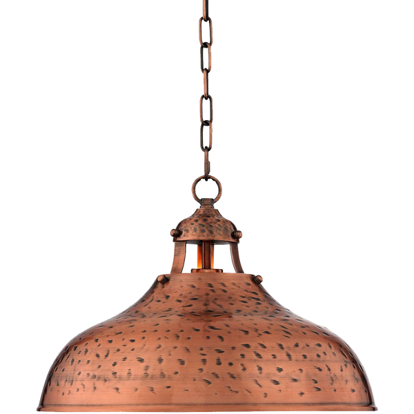 Essex 16wide Dyed Copper Metal Pendant Light
