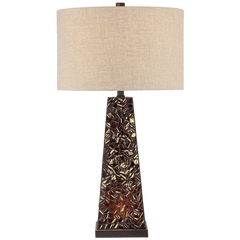 Possini Euro Design Lorin Mosaic Tile Nightlight Table Lamp