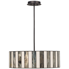 Tiffany Style 20wide Striped Art Glass Pendant Light